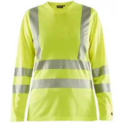 Damen Warnschutz Langarmshirt mit UV-Schutz "3485" - S - gelb
