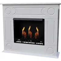 Ethanol und Gelkamin Kamin Modell Dion XXL Premium Royal Weiss - Weiß