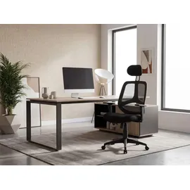 FineBuy Jordan Stoff Schwarz