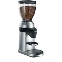 GRAEF Kaffeemühle CM800, Kegelmahlwerk aus Edelstahl, 40 Mahlgradeinstellungen, abnehmbarer 350g Kaffeebohnenbehälter, Antistatik-Einsatz, Grind on Demand Funktion, Aluminiumgehäuse silber