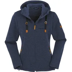 MAUL Chieming - Strickfeecejacke + Kapuze Damen blau - 40