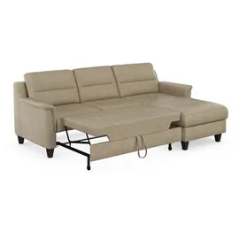 sit&more Ecksofa »Farö L-Form« inklusive Federkern, wahlweise mit Bettfunktion und Bettkasten