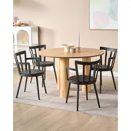 Beliani Esszimmerstuhl 4er Set Schwarz