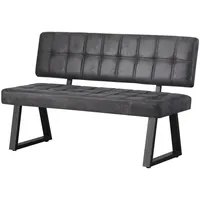 B&D home Sitzbank Anthrazit, 3-Sitzer, 140x88x58 cm, Esszimmer, Bänke,