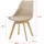 [en.casa] Esszimmerstuhl Fläten Kunstleder beige 6er Set