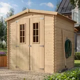 TIMBELA Gartenhaus 2 x 2,06 m Beige