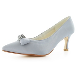 White Lady 705 Vintage Satin-Pumps Pumps silberfarben 36