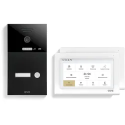 GVS - 1-Familienhaus IP Video Türsprechanlage AVS1322U - Mit 2x7 Zoll Monitor, App, HD-Kamera & Türöffner Funktion