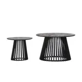 GUTMANN FACTORY 2-Satz Beistelltisch Corby Holz Schwarz