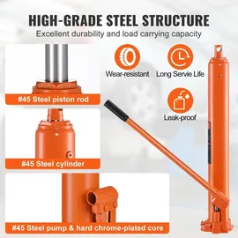 Vevor Wagenheber Stahl 4 t orange