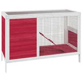 vidaXL Kleintierkäfig Kaninchenstall 103 x 44 x 69,5 cm rot