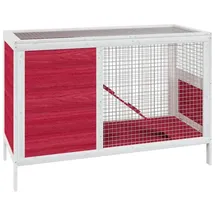 vidaXL Kleintierkäfig Kaninchenstall 103 x 44 x 69,5 cm rot