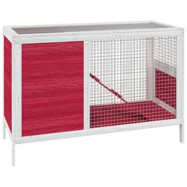 vidaXL Kleintierkäfig Kaninchenstall 103 x 44 x 69,5 cm rot