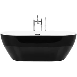 Badewanne freistehend  schwarz oval 160 x 75 cm CARRERA