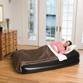 BESTWAY Velours-Single-Gästebett 97 x 191 cm - Schwarz