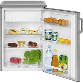 Bomann KS 2194.1 Kühlschrank (120 l, 845 mm hoch, Edelstahl)