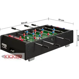 Winsport Bandito Sport - Mini-Kicker Bandito mit Teleskopstangen Tischaufleger 94 x 51 x 23 cm, schwarz