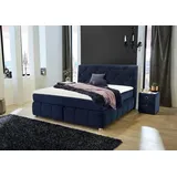 Jockenhöfer Gruppe Boxspringbett Bella, mit Kaltschaum-Topper blau