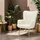 Tectake Sessel Hygge Bouclé 72 x 100,5 x 76 cm Creme/Gold gepolstert