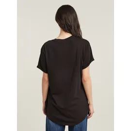 G-Star Lash Fem Loose Rib Kurzarm-T-Shirt Dark Black M