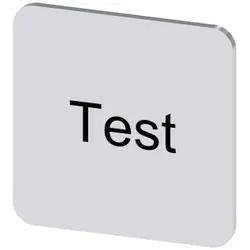 Siemens 3SU19000AF810DV0 Bezeichnungsschild 22x22mm, Schild silber, Beschriftung: Test - 10 Stück