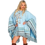 WIDMANN Azure suede look "PONCHO" - (One Size Fits Most Adult)