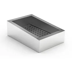 CombiSteel Gemahlener Eisbehälter schief 1/1 gn aisi 304  wasserhahn an der bedienung seite