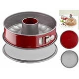 Tefal Savarin-Backform mit Scharnier, Rot Durchmesser 19 cm