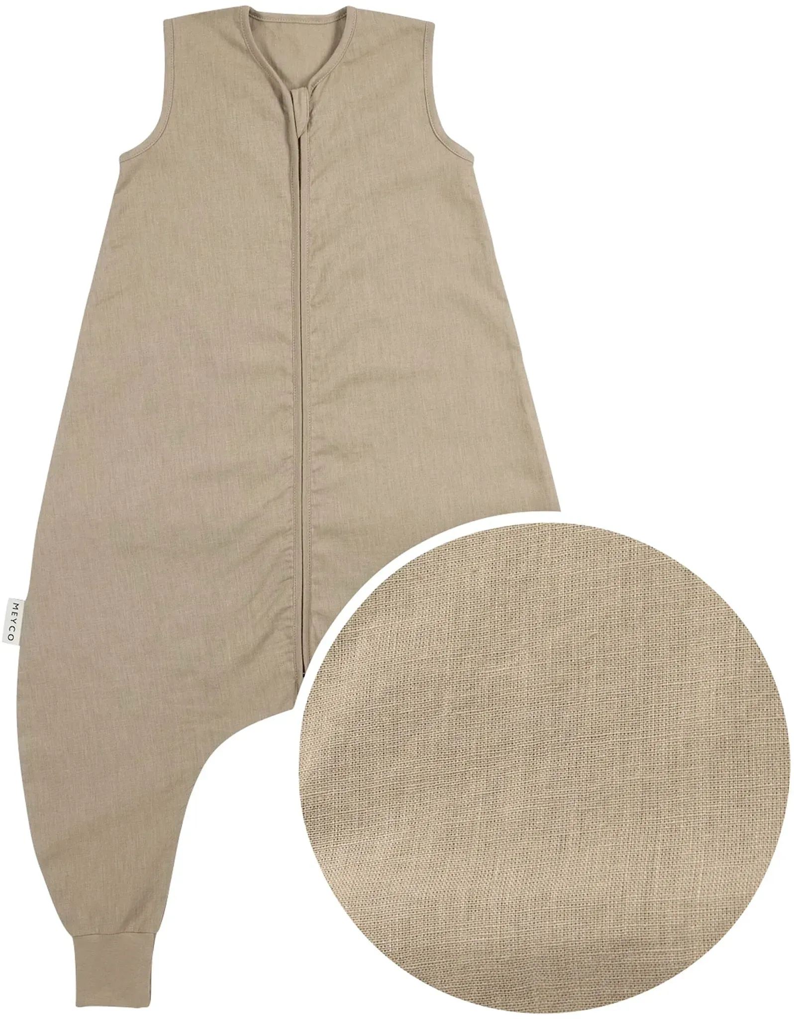 Meyco Baby Sommer-Sleepoverall mit Leinen 0.5 TOG, braun, 92