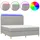 vidaXL Boxspringbett 180 x 200 cm Hellgrau