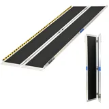 Trutzholm Rollstuhlrampe klappbar 213 cm Traglast 272 kg Alu grau schwarz beschichtet
