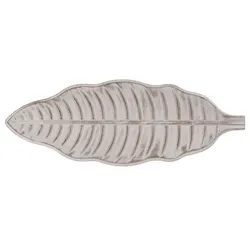 ootb Deko-Tablett aus Holz, Blatt, ca. 37,5 x 13,5 cm