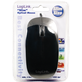 Logilink Optical flat Mouse schwarz (ID0063)