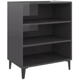 vidaXL Sideboard Hochglanz-Grau 57x35x70 cm Holzwerkstoff