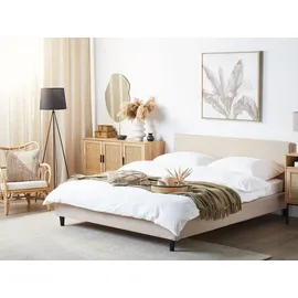 Beliani Bettrahmenbezug 160 x 200 cm beige