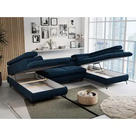MKS Meble Eckcouch Velvet 2-Sitzer Dunkelblau