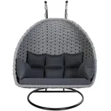 Home Deluxe Hängesessel Cadeira 2-Sitzer Hellgrau