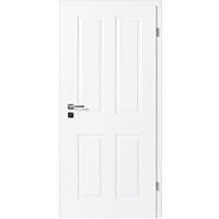 Kilsgaard Zimmertür weiß mit Zarge Set Typ 20/04 lackiert ähnlich RAL 9010, DIN Links, 323-343 mm,860x2110 mm