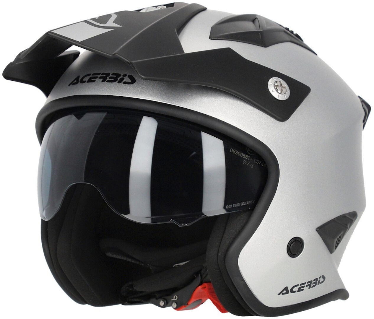 Acerbis Aria Metallic Jet Helm, zilver, XL Voorman