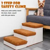 Famanu Hundetreppe für kleine Hunde - faltbare Haustierleiter mit Stauraum (grau)