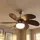 ETC Shop Deckenventilator 75 cm Zugschalter Braun