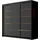 Mirjan24 Schiebetürenschrank Evo VII 200 x 215 x 58 cm Schwarz