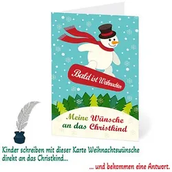 LUMA Weihnachtskarte Wünsche an das Christkind DIN B6