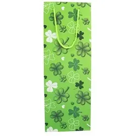 IDENA Geschenktüte für Flaschen 12,5 x 35,5 cm Grün