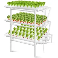 Kalolary Hydroponic Site Grow Kit, 108 Standorte Hydroponisches System mit Wasserpumpe 3 Schichten Erdlose Pflanzenanbau-Systeme für Haus Balkon Garten Balkongemüse