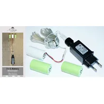 coen bakker Batterie Netzteil Adapter 3x C Baby LR14 Batterien 4,5V Wandler 4m Kabel Netzteil
