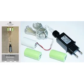 coen bakker Batterie Netzteil Adapter 3x C Baby LR14 Batterien 4,5V Wandler 4m Kabel Netzteil