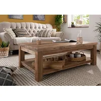 Massivmoebel24 Couchtisch Teak 130x75x45 natur unbehandelt bassano #139