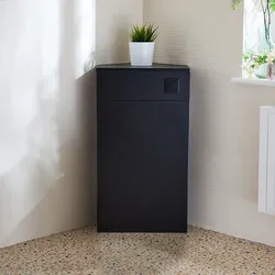 Eck-Spülkastenverkleidung ohne WC | Farbe der WC-Einheit & des Spülknopfs wählbar - Cluo