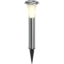 esotec Solarleuchte Edelstahl H=38cm 2er Set silber